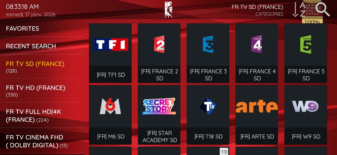 Interface KING365TV